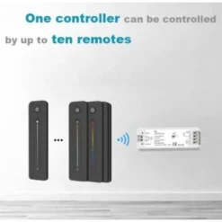 LEDlife rWave RGB+WW touch fjernbetjening - 1 zone, batteridrevet, inkl. holder