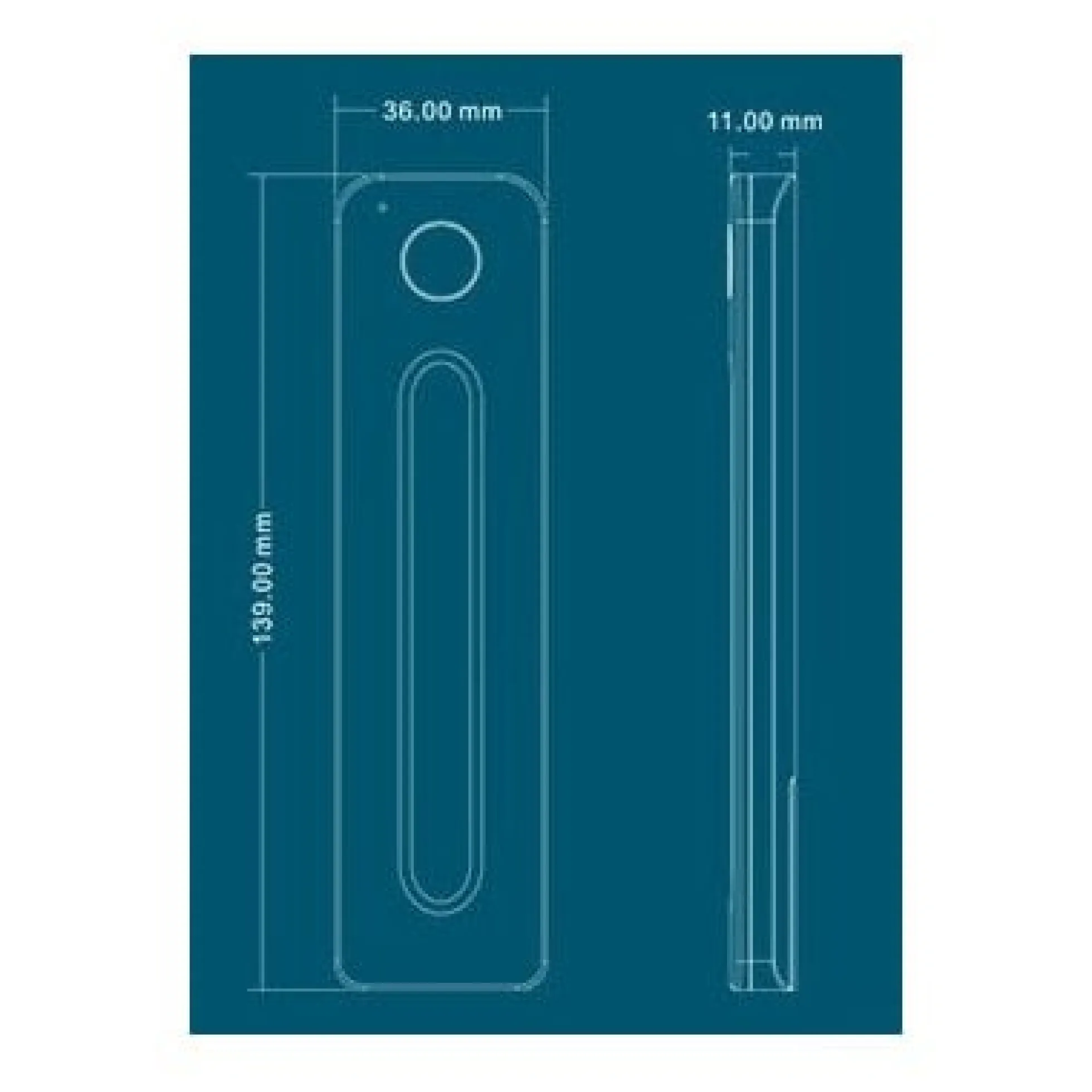 LEDlife rWave slank touch-dæmper fjernbetjening - 1 zone, batteridrevet, inkl. holder
