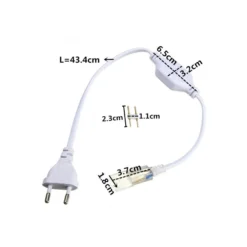 LEDlife Stik til 230V vækst LED strip, Inkl. endeprop, 230V