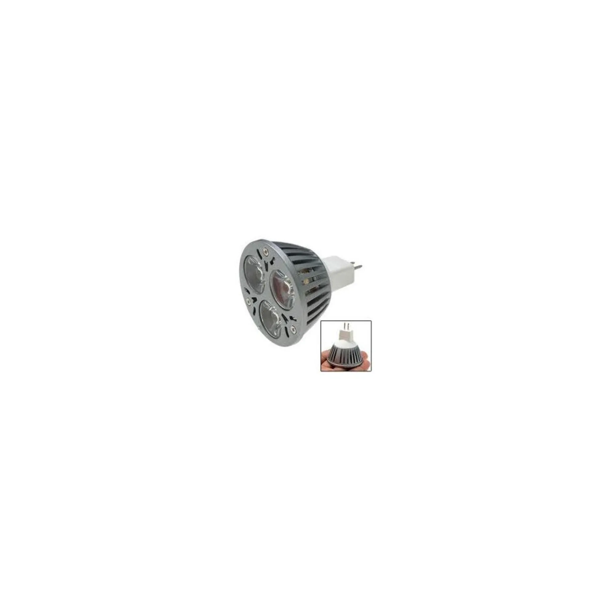 LEDlife TRI3 LED spotpære, MR16 / GU5.3, 3W, 255 lumens, 45 grader, 2800K, 12V DC, dæmpbar