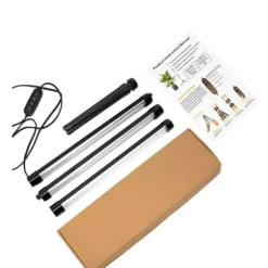 LEDlife Vækstlys med stativ, 38W, justerbar, 3 lamper, timer