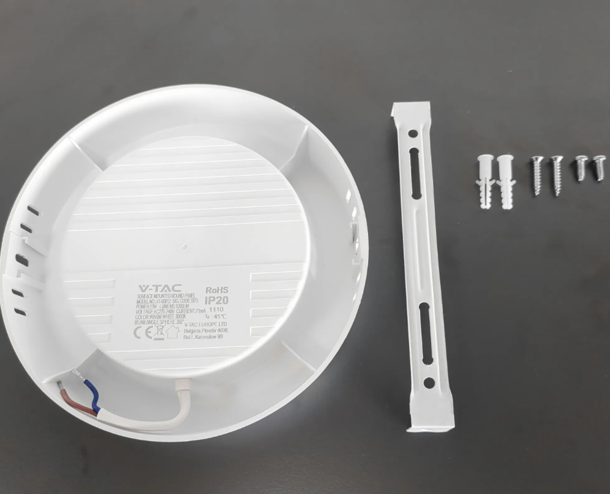 LED loftslampe/plafond, inkl. lyskilde