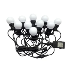 LED lyskæde, 10 pærer, 5 meter, IP44, inkl. lyskilde, 5W, 230V, 300lm