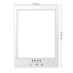 LED lysterapi lampe med timer, 14W, 12.000 LUX, flicker free, hvid