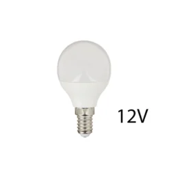LED pære, 4W, E14, 12V DC, P45, 3000K, RA 80-85