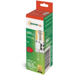 LED pære, 2W, G4, 12V, varm hvid, Spectrum