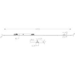 Ledpro T-Line LED skinnearmatur, 3-faset GB, 50W, ≥7500lm