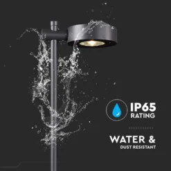 LED pullertlampe 7W, sort hus, IP65, 520lm, RA90, udendørslampe