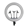 LED ring light med stativ, 55W, Ø44cm, 3 telefonholdere, fjernbetjening, 3200K-5800K, 3-i-1 kulør