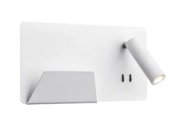 LED sengelampe med USB-stik og telefonholder, sort, 3000K - SLV Somnila