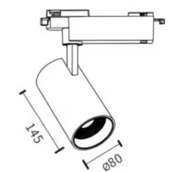 LED skinnespot, 1-faset, 28W, 4900lm, 3000K, RA90, 38 grader, 230V