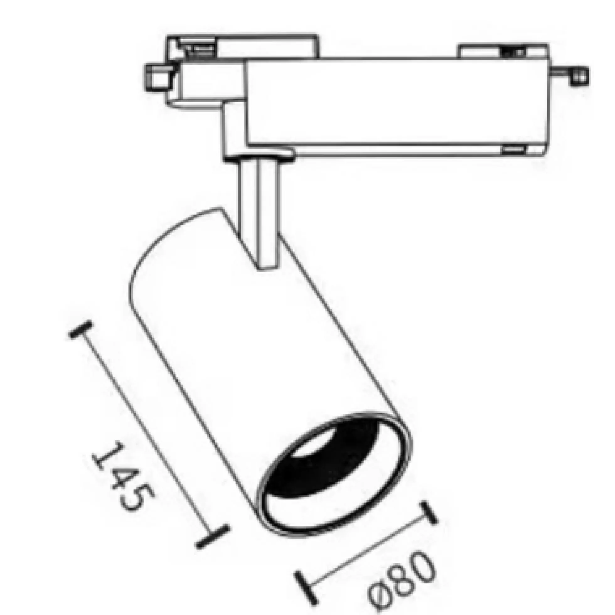 LED skinnespot, 1-faset, 28W, 4900lm, 3000K, RA90, 38 grader, 230V