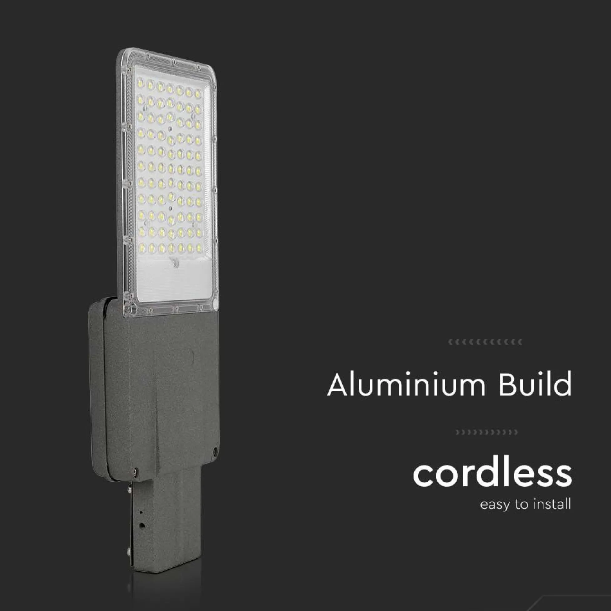 LED Solcelle Gadelampe, 6500K, 3.2V, 50Ah LiFePO4 batteri, IP65 vejrbeskyttet
