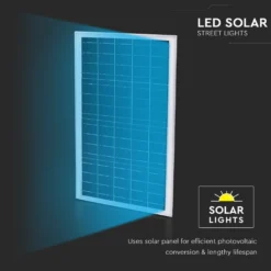 LED Solcelle Gadelampe, 6500K, 3.2V, 50Ah LiFePO4 batteri, IP65 vejrbeskyttet