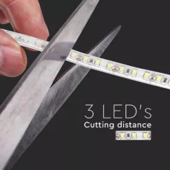 LED strip, 5 meter, 7,2W/m, 12V DC, IP65, 120 LED pr. meter - V-Tac