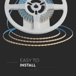 LED strip, 5 meter, 8W/m, 24V DC, IP20, 3mm bred, 120 LED/m, dæmpbar