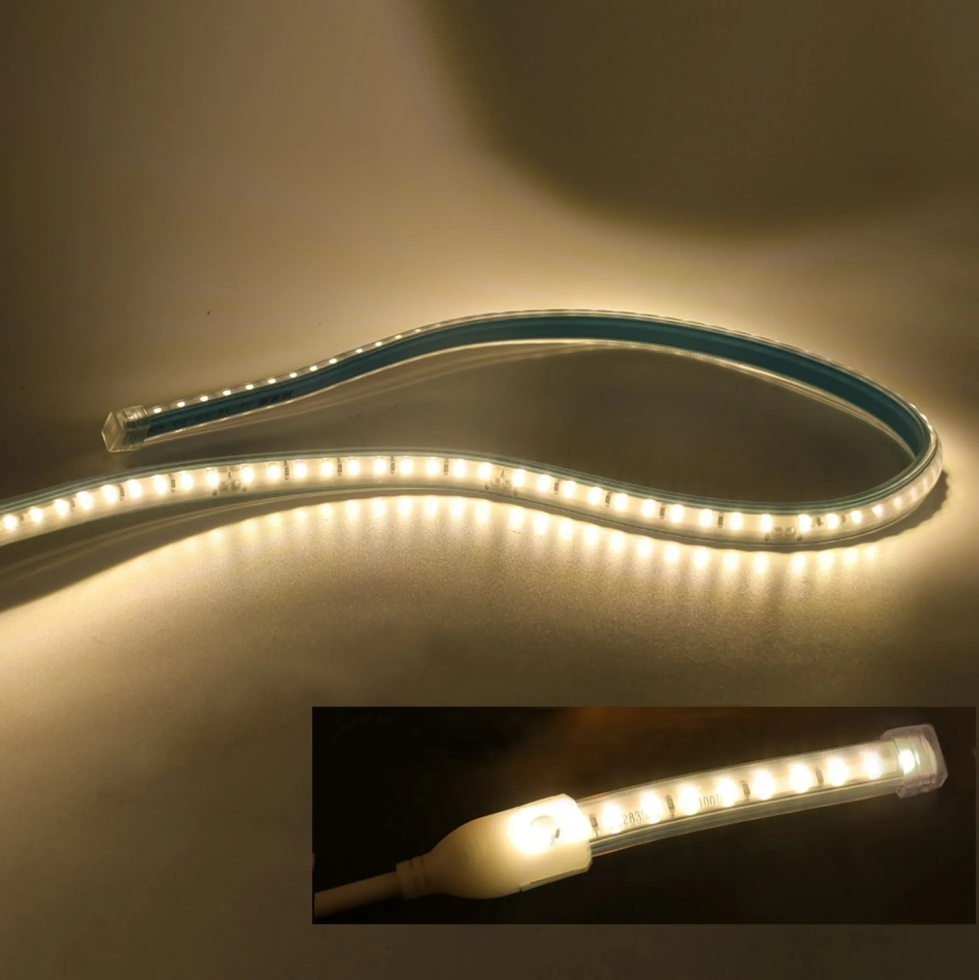 LED strip (Type X-2), 230V, vandtæt, IP67, 100 LED, 10W/m, klippes hver 10 cm, 6500K
