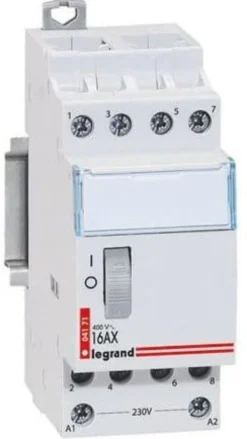 Legrand CX3 – Kiprelæ, 16A, styrespænding 230Vac, 4 slutte, 2 modul bred