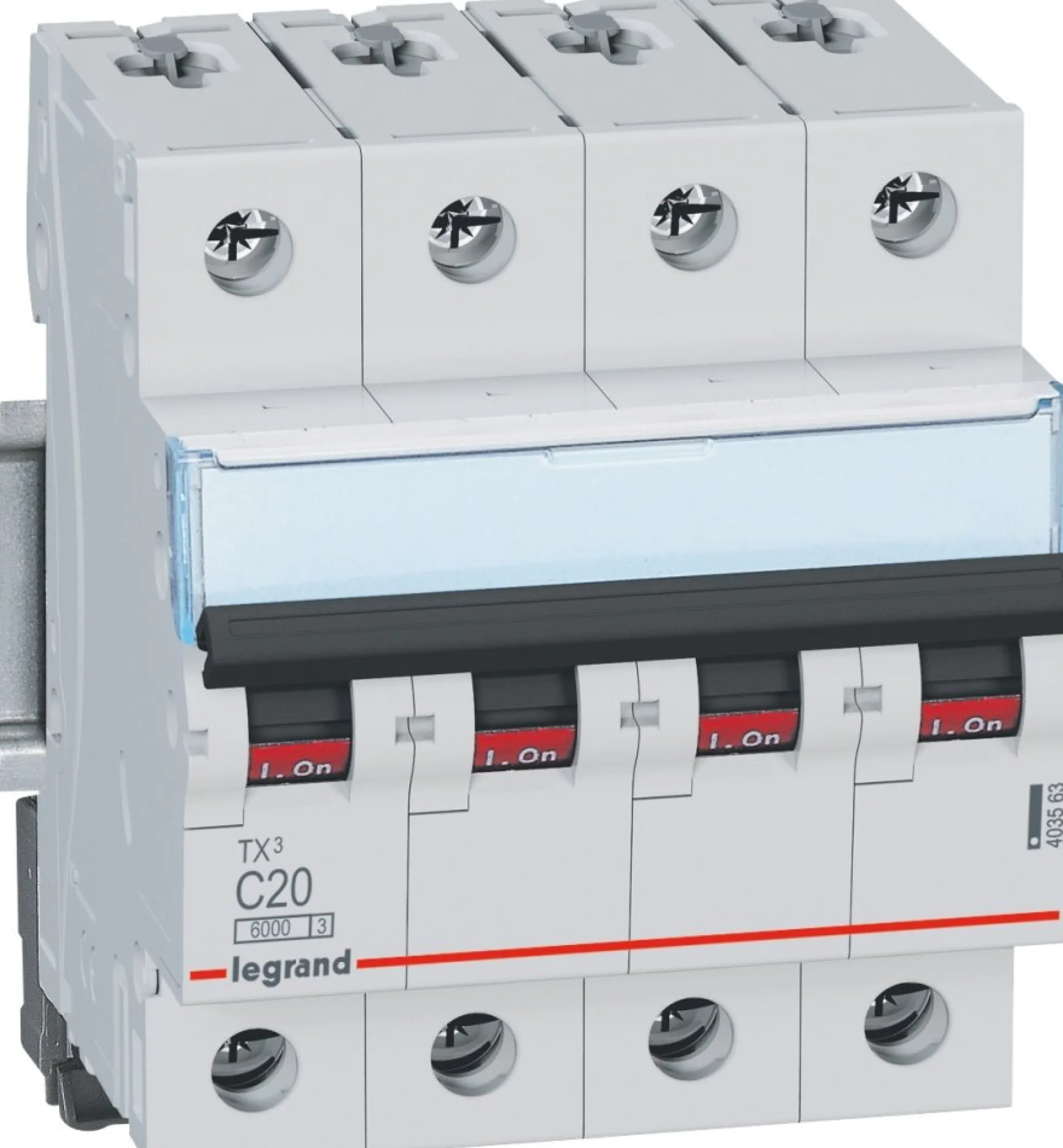 Legrand TX3 – Automatsikring, C 25A, 230/415Vac, 4P, 6kA, 4 modul