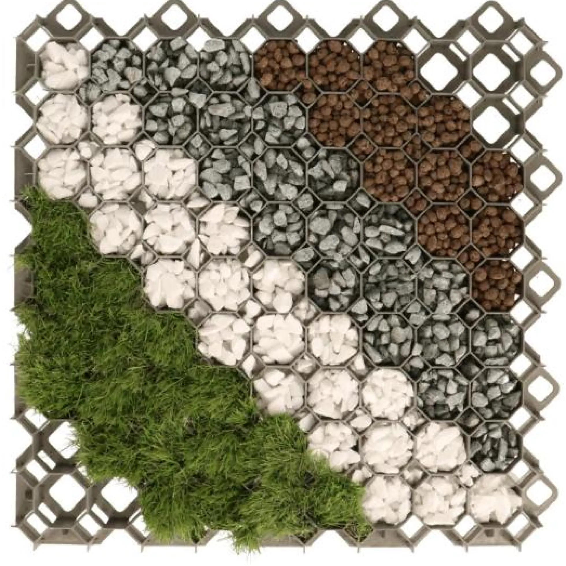 LHI Multigrass græsarmering, grøn, 600 x 600 x 40 mm - Lauridsen