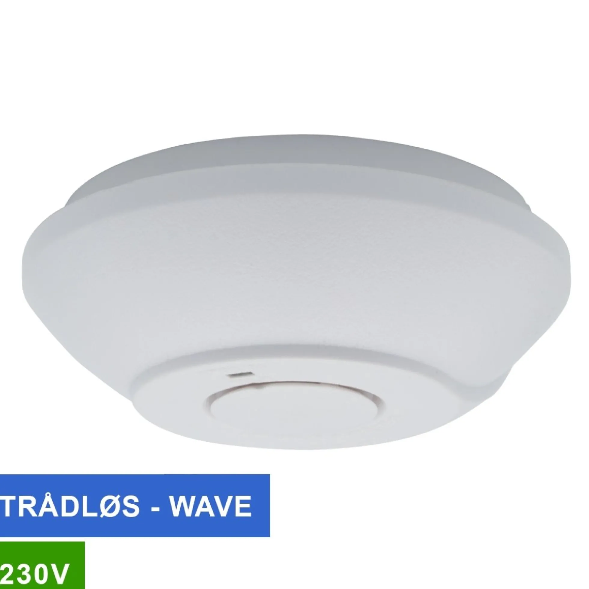 Life røgalarm 230V Wave, med 9V back-up batteri