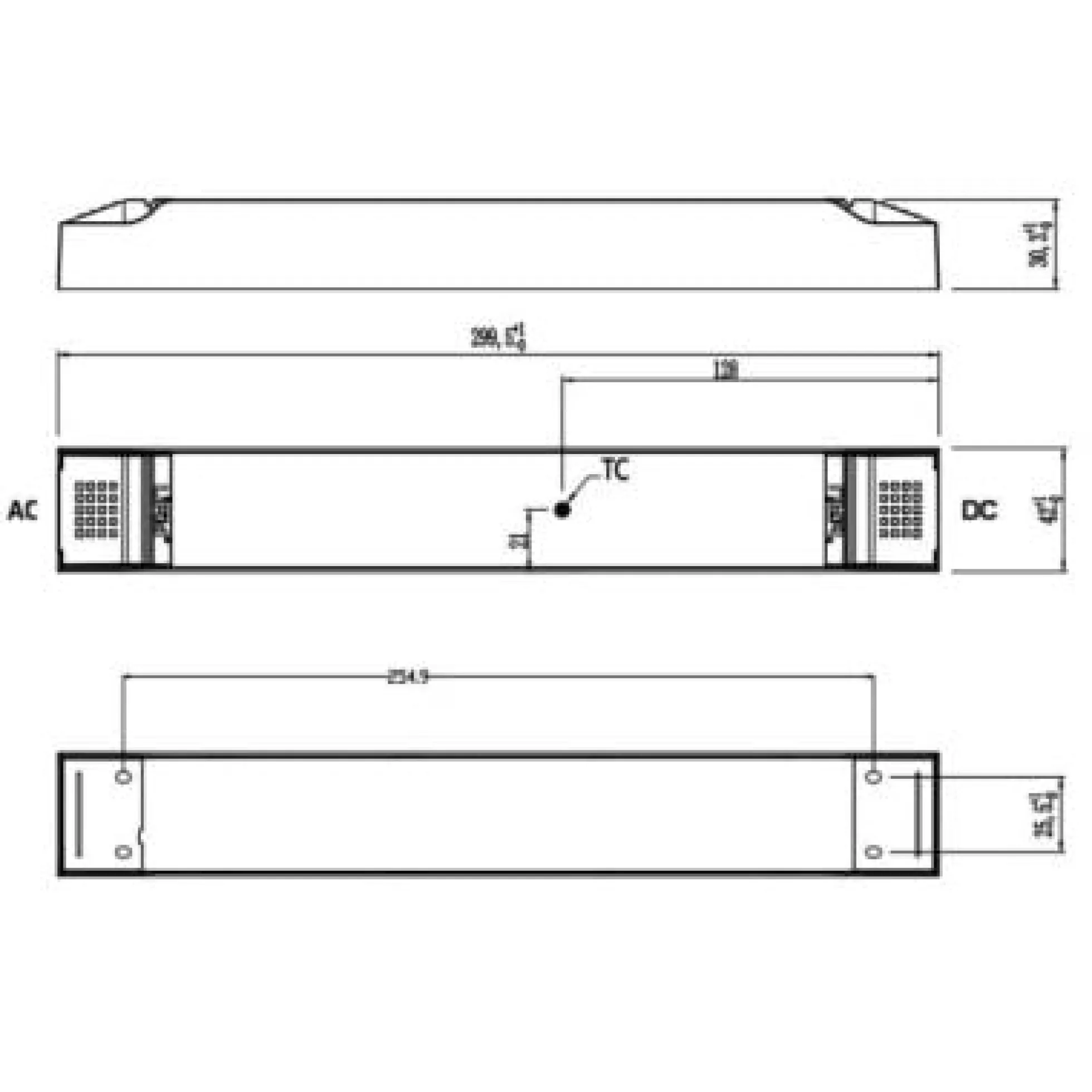 Lifud 75W DALI-dæmpbar strømforsyning, 24V DC, 3.125A, DALI-interface + push dim, flickerfri, IP20