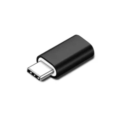 Lightning-USB-C adapter, sort, understøtter opladning og synkronisering op til 5V 2.4A
