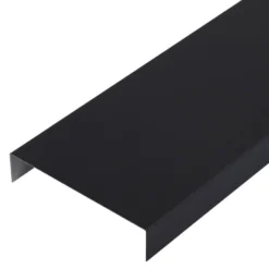 Limtræsprofil, U-profil, aluminium, sort, 65 mm, 1 meter