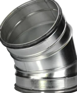 Lindab bøjning BFU 40045 falset, 45 grader, 400mm, galvaniseret stål