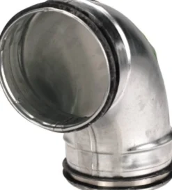 Lindab bøjning BU 6390 presset, 90gr, 63mm, galvaniseret stål