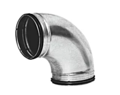 Lindab bøjning BU 6390 presset, 90gr, 63mm, galvaniseret stål