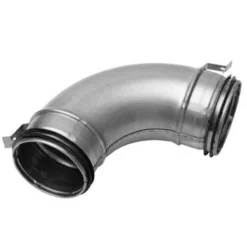 Lindab indomo bøjning BU7690LFPE, 76mm, 90 grader, galvaniseret stål