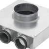 Lindab indomo vægboks, PVCU Ø125 mm, til rør LFPE 63/SR 63, 3 kanaler