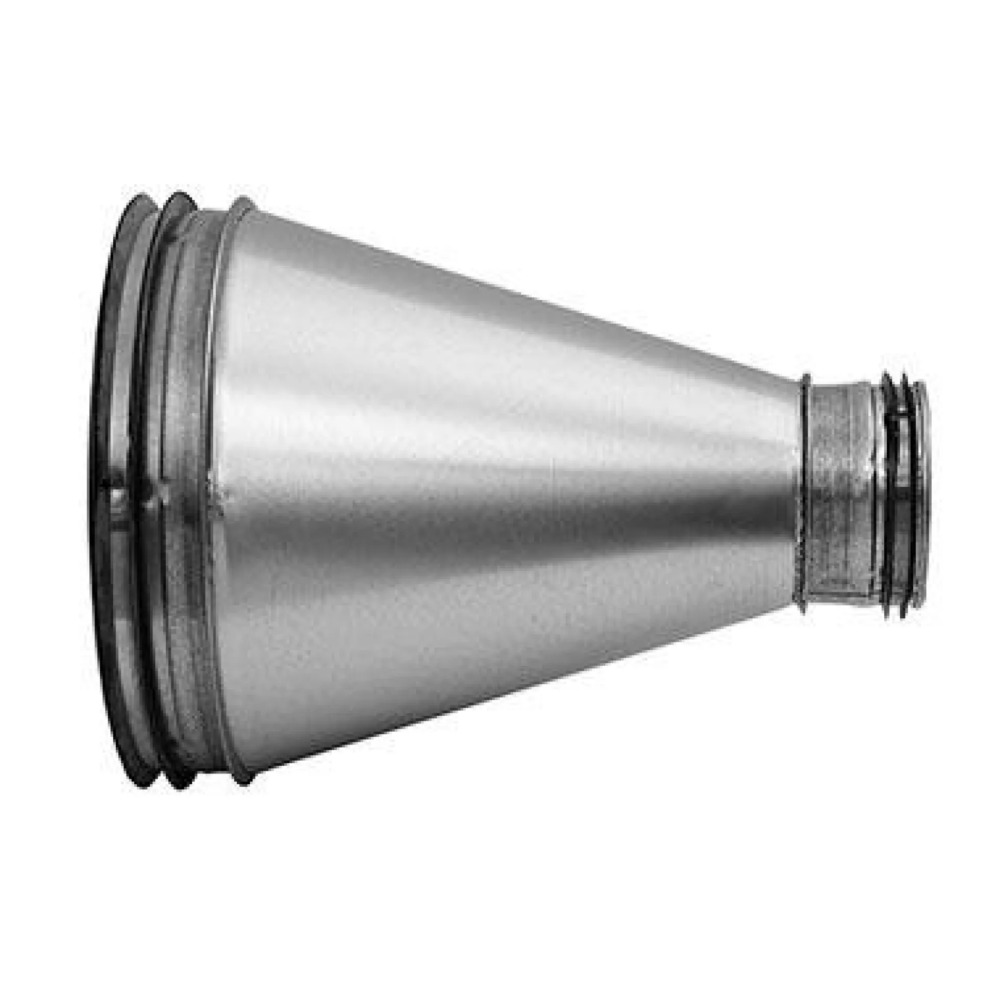 Lindab Reduktion Lang Centrisk RCLU, 1120 x 1000 mm, nippel/nippel