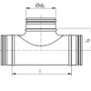 Lindab T-rør TCPU, 125mm - 63mm, 90°, galvaniseret