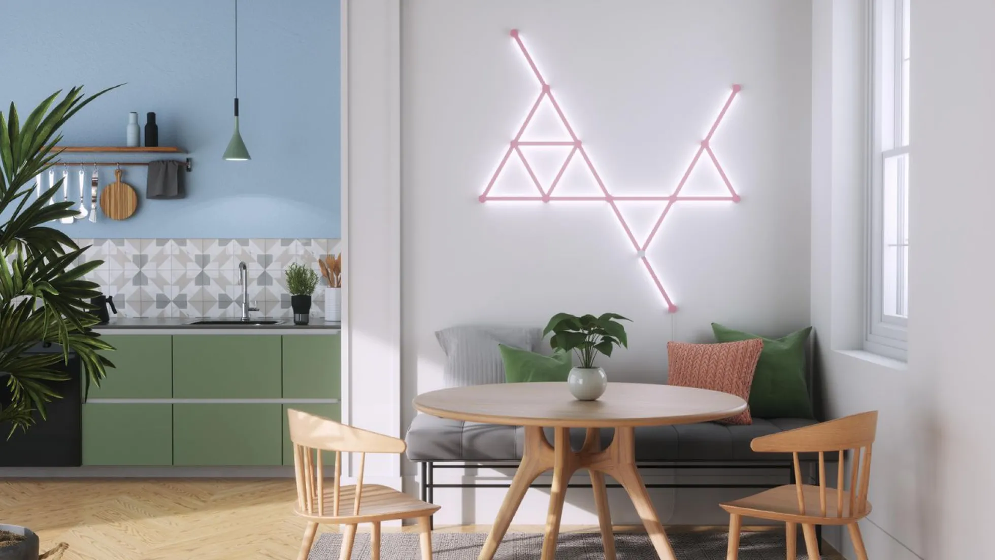 Lines Skin, mat pink, 9 stk. - Nanoleaf