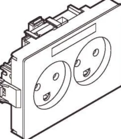 LK CLIC'LINE® - afdækning for stikkontakt dobbelt vandret - Flere varianter