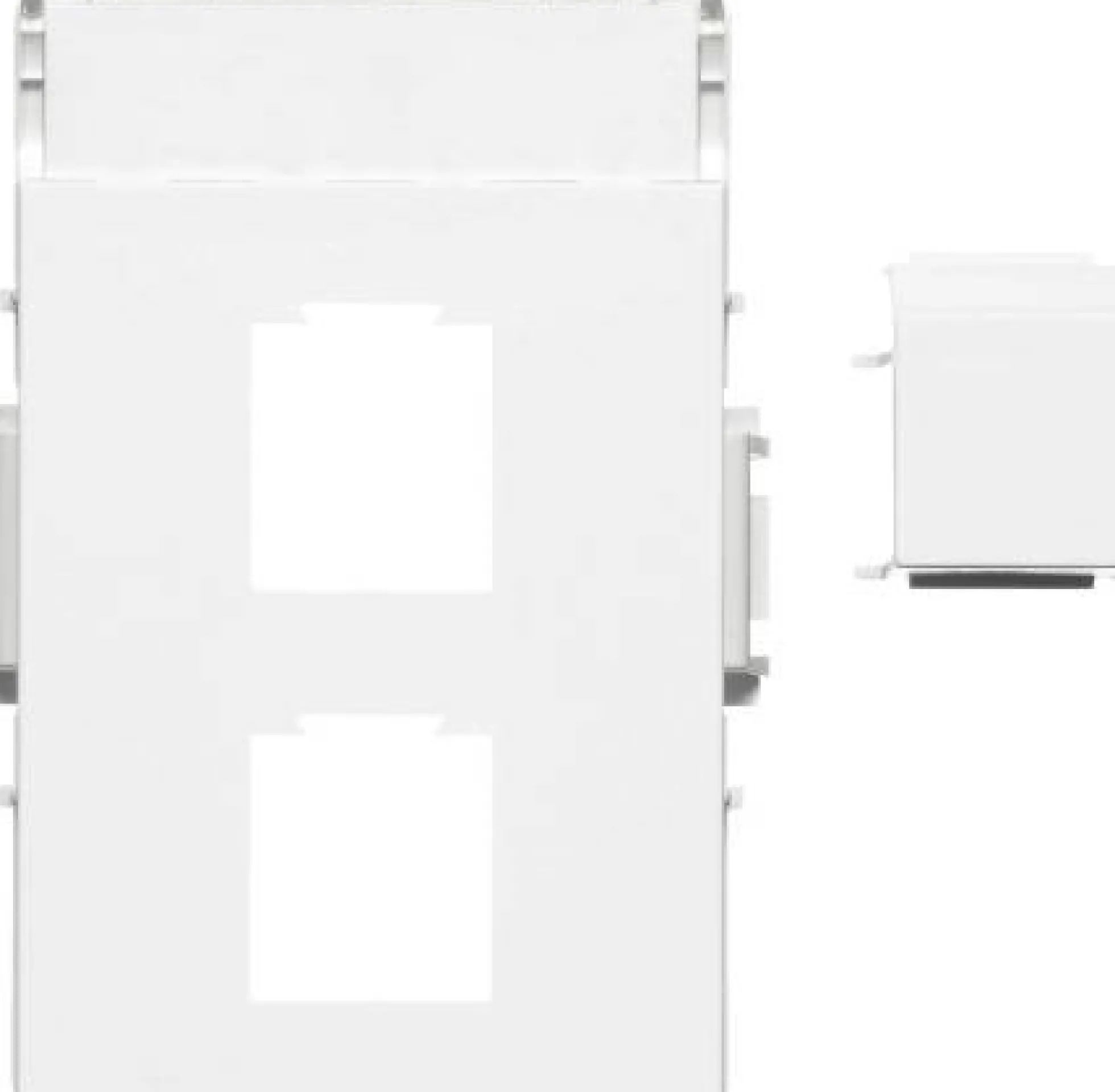 LK CLIC'LINE® Dataudtag 1 modul, til 2 stk. Keystone RJ45