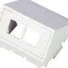 LK CLIC'LINE® Dataudtag (skrå) 1½ modul, til 2 stk. Keystone RJ45 - hvid