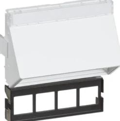 LK CLIC'LINE® Dataudtag (skrå) 2 modul, til 4 stk. LexCom® RJ45 konnektor - hvid