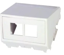 LK CLIC'LINE® Dataudtag (skrå) 1½ modul, til 2 stk. LexCom® RJ45 konnektor
