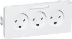 LK CLIC'LINE® - stikkontakt EDB m/jord tripel vandret