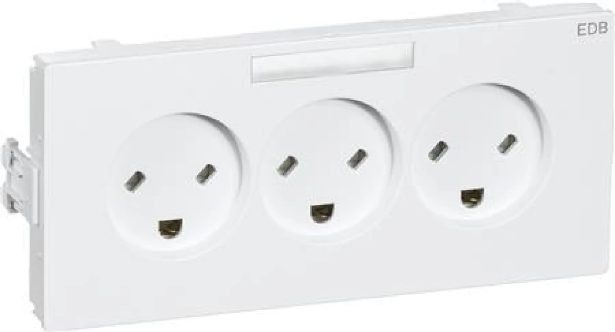 LK CLIC'LINE® - stikkontakt EDB m/jord tripel vandret