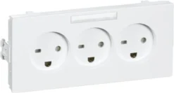 LK CLIC'LINE® - stikkontakt hospital m/jord tripel vandret