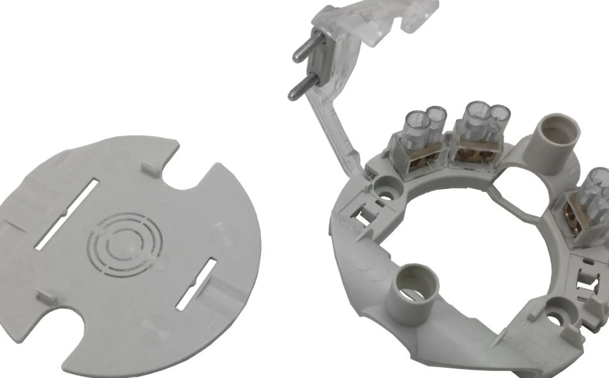 LK – Clips-roset Ø80 med 3 dobbelte klemmer (uden jord)