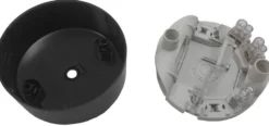 LK – Clips-roset Ø80 med 3 dobbelte klemmer (uden jord)