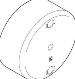 LK – Clips-roset Ø80 med 5 dobbelte klemmer (med jord)
