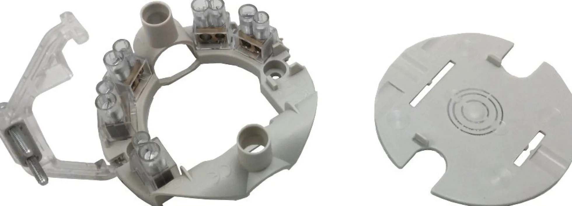LK – Clips-roset Ø80 med 5 dobbelte klemmer (med jord)