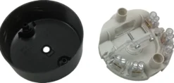 LK – Clips-roset Ø80 med 5 dobbelte klemmer (med jord)