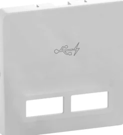 LK FUGA®, Afdækning til dobbelt USB-lader, 1 modul – Lauritz Knudsen